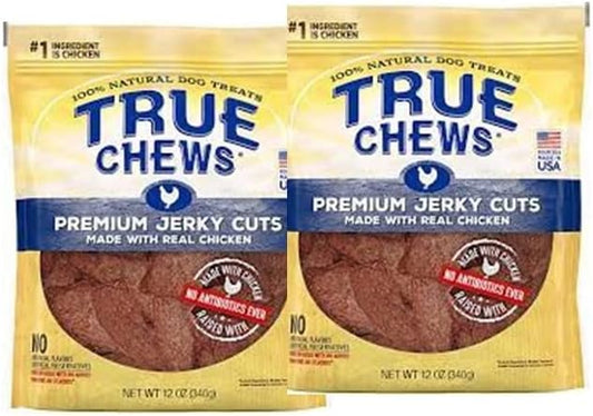 True Chews Premium Jerky Cuts with Real Chicken 12 oz - Pack of 2