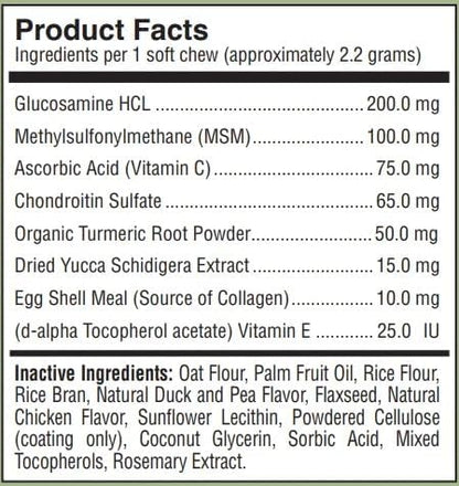 ASHER HOUSE WELLNESS | Hip and Joint Soft Chew Supplement for Dogs | All Natural | 120 Chews | Glucosamine | Condroitin