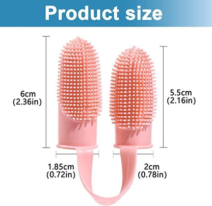 10 Pack Dog Finger Toothbrush Dog Teeth Cleaning Brush 2-Finger Dog Tooth Brushing Kit Dog Cat Toothbrush with Bristles Puppy Dental Care Toothbrush for Small Medium Dog Cat Pet