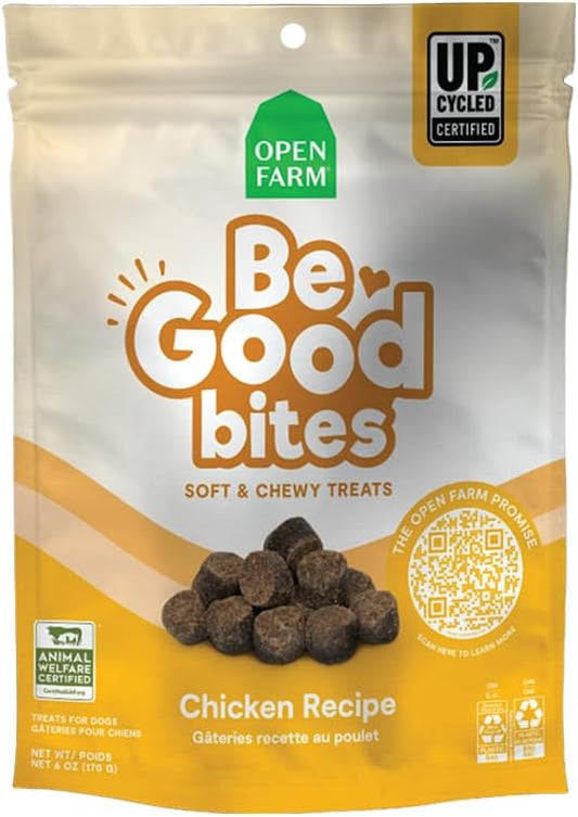 Open Farm Dehydrated Dog Treats, Gently Cooked Recipe with Natural Simple Ingredients and No Artificial Flavors or Preservatives (1 Pack Training Treats Chicken)