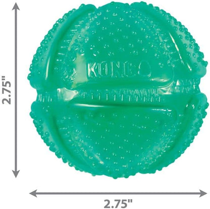 KONG Squeezz Dental Ball - Dog Toy for Cleaning Teeth - Flexible Chew Toy for Gentle & Mild Chewers - for Medium/Large Dogs