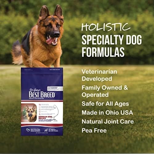 Best Breed Dr. Gary's German Dog Diet Made in USA [Natural Dry Dog Food]- 13lbs, Dark Brown