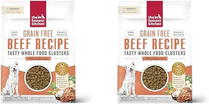 The Honest Kitchen Whole Food Clusters Grain Free Beef Dry Dog Food, 1 lb (Pack of 2)