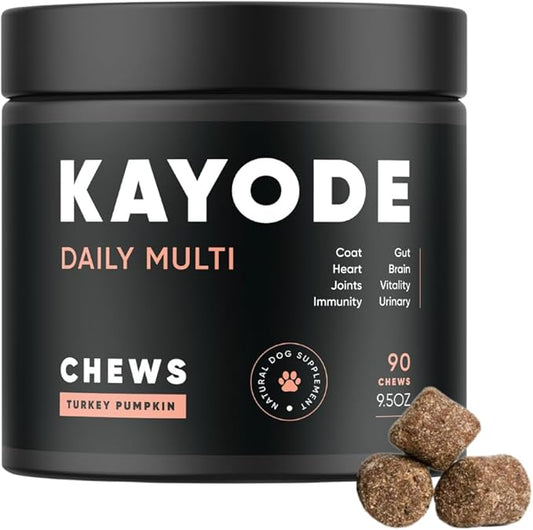 Kayode Daily Multi - Natural Homemade Dog Food Supplement. Dog Multivitamin with Omega for Dogs. Superfood Led. Dog Food Supplement for Homemade Food. Give As Treat Or Crumble On Meals.