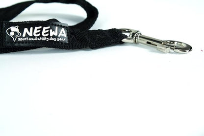 Neewa Tug Line with Bungee, Skijoring tug line, Bikejoring, Skijoring, Hands Free Dog Leash, Dog Joring, Tow Line, Designed to run one or More Dogs with a Bicycle or skis (2.0-2.5m (6.5-8.0ft), Black)