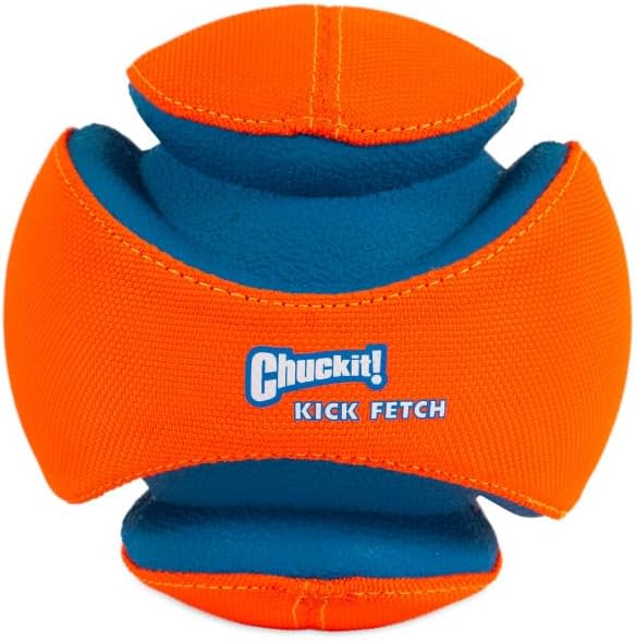 Chuckit! Kick Fetch Ball Dog Toy, Small (6 Inch) and ChuckIt! Paraflight Flying Disc Dog Toy, Large (9.75")