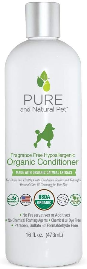Pure and Natural Pet - Fragrance Free Hypoallergenic Organic Conditioner Fragrance Free 16 oz.