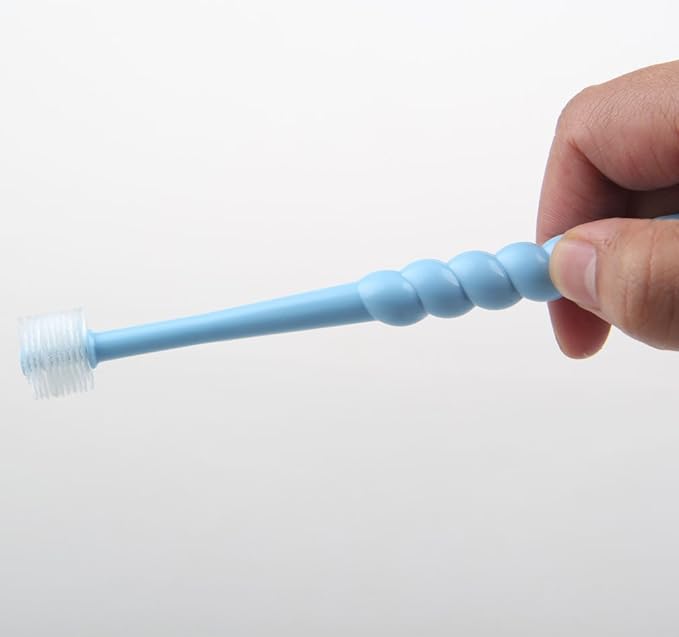 360-Degree Pet Toothbrush Dental Care Kit for Puppies Small Dogs and Cats,Colors Varies
