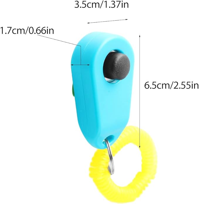 Zerodis Pet Dog Training Clicker with Wrist Bands Strap Assorted Color Dog Positive Behavior Rein Forcer for Pets All Ages Puppy and Adult Dogs Built in Poop Bag Dispenser Easily Carrying