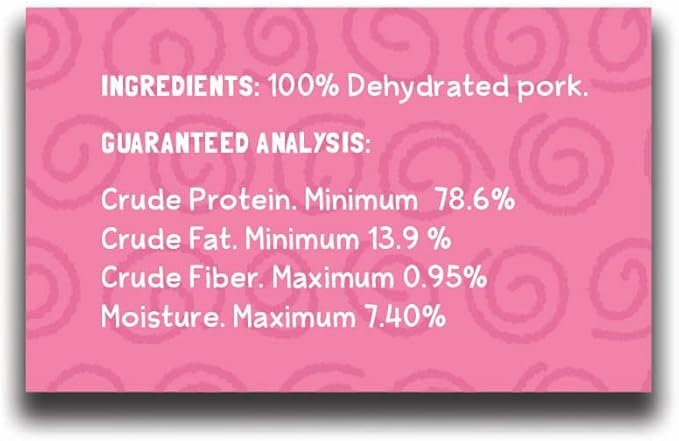 Piggy Pack Dog Pork Jerky Treats, All Natural, Made in USA (3 oz)