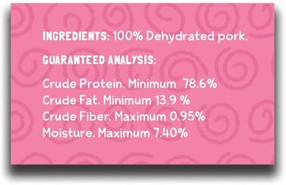 Piggy Pack Dog Pork Jerky Treats, All Natural, Made in USA (3 oz)