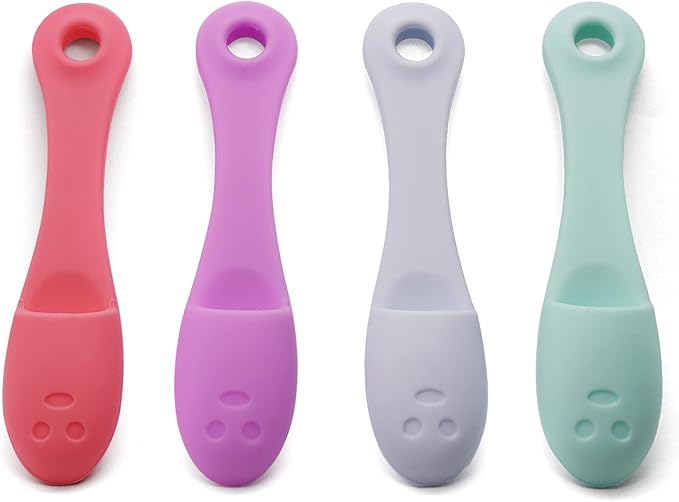 CONSIO 4Pcs Dog Finger Toothbrush, Use Food Grade Silicone,Easy Teeth Cleaning, Dental Care for Puppies, Cats and Small Pets