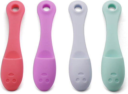 CONSIO 4Pcs Dog Finger Toothbrush, Use Food Grade Silicone,Easy Teeth Cleaning, Dental Care for Puppies, Cats and Small Pets