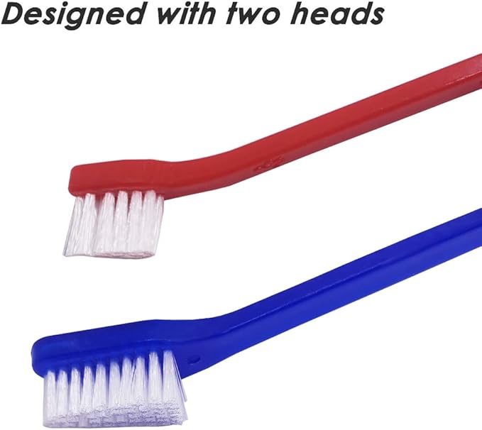 SourceTon Set of 15, Pet Toothbrush Set, 5 Dual Headed Toothbrush Dog Toothbrush and 10 Finger Toothbrush, for Dental Care of Dog & Cat