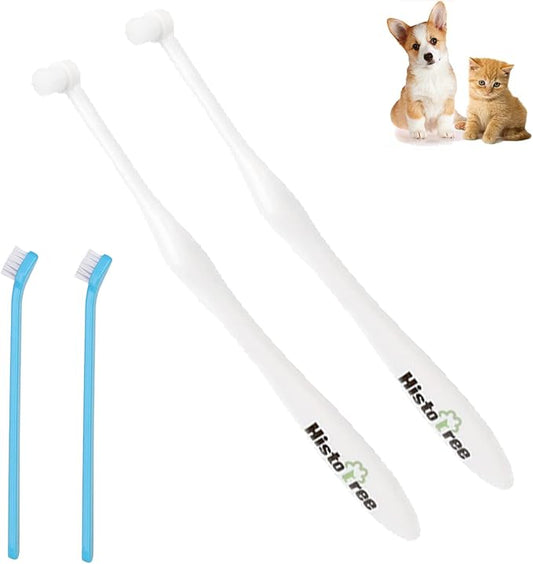 JGocot Dog Toothbrush, Cat Toothbrush|Mini Head|Micro Nano Bristle|Ultra Soft Pet Toothbrush for Sensitive Gum, Dog Dental Care Kit for Puppy,Kitten,Cats&Small Breed Dogs