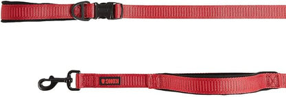 KONG Comfort Ultra Durable Traffic Padded Handle Hands Free Quick Control Leash 6' (Red)