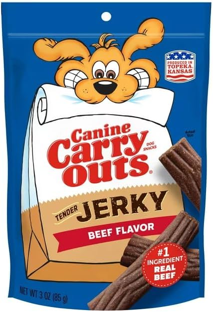 Canine Carry Outs Jerky Beef Flavor Net WT 4.5 OZ (128 g)