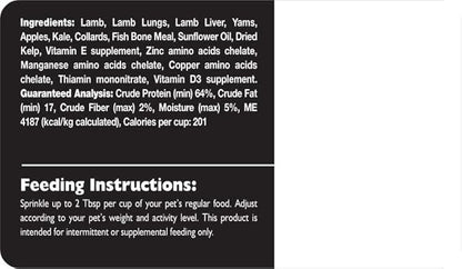 Fresh Is Best - Tasty Trimmings Freeze Dried Raw Meal Topper for Dogs & Cats - Lamb, 6 Ounces