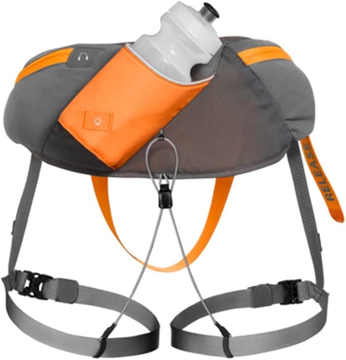 Ruffwear, Omnijore Dog Joring System, Dog Harness, Hip Belt, and Towline for Skiing, Skateboarding, and Biking, Orange Poppy, Medium