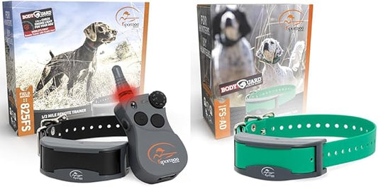 SportDOG Brand FieldSentinel 825 Shock Collar for 2 dogs with Bodyguard Health Alerts – World’s First E-Collar w/ Health Monitoring – ½ Mile Range - Train with Shock, Vibrate, and Tone