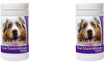Healthy Breeds Australian Shepherd Tear Stain Wipes 70 Count (Pack of 2)