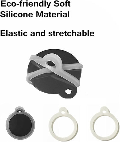 Dog Tag Silencer, Extra Large Silicone Round Protector for Pet ID Tags, 6 Pieces, Clear, Lightweight, Soundless