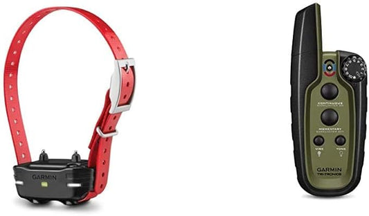 Garmin PT10 Dog Device Red Collar (Pro 70/Pro 550) and Garmin Sport PRO, Handheld Dog Training Device