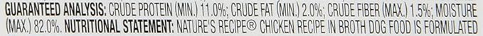 Nature's Recipe Wet Dog Food, Chicken Recipe In Broth, 2.75-Ounce Cup (Pack of 24)