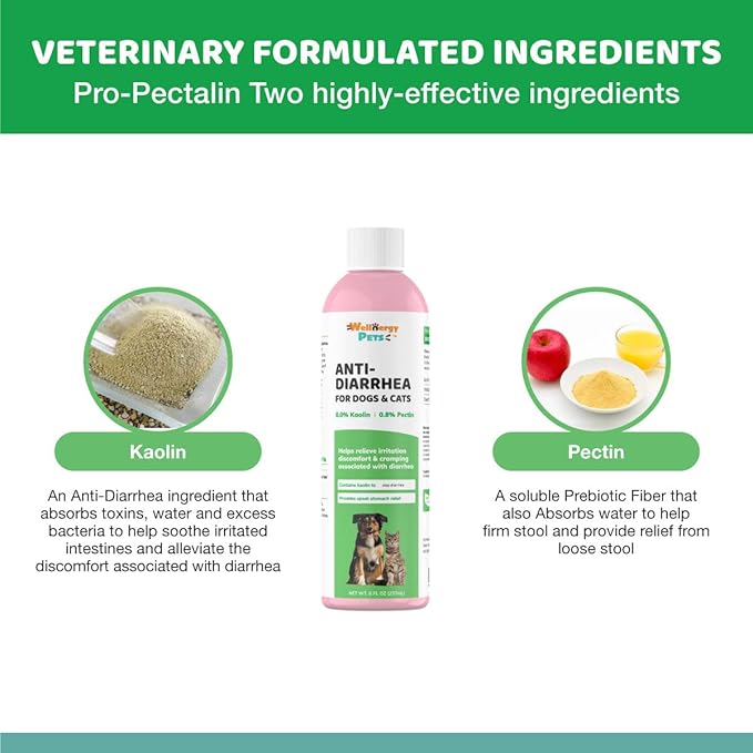 Anti-Diarrhea for Dogs & Cats (8 oz Liquid)(Syringe included)