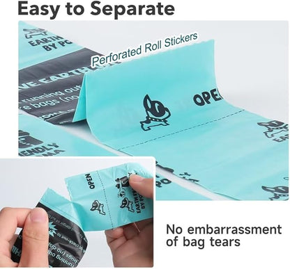 Potaroma Dog Poop Bags, 8 Rolls Guaranteed Leak-Proof Doggie Poop Bags, Extra Thick Waste Bags, Lavender Scented, 120 Count, Includes Flashlight Bag Dispenser Holder