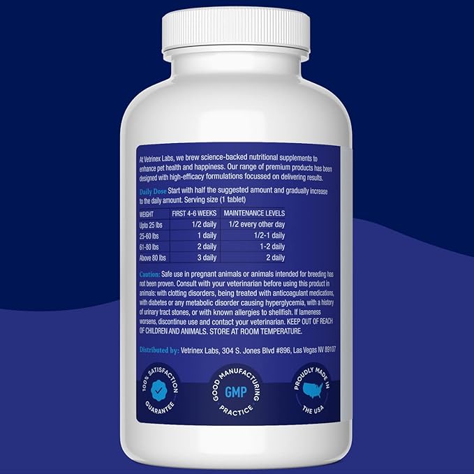 Joint Support Supplement for Large Dogs - Hip and Joint Chewable Tablets for Large Breed Dogs with Glucosamine, Chondroitin, and MSM, Beef Flavor, 120 Tablets