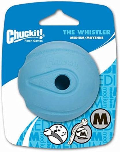 Chuckit The Whistler Ball Dog Toy, Medium (2.5 Inch Diameter) for Dogs 20-60 lbs, Pack of 1