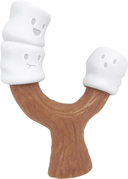 Nylabone Strong Chew Marshmallow Stick Dog Chew Toy - Fun & Cute Dog Toys for Aggressive Chewers, Durable Dog Toys, Toasted Marshmallow & Peanut Butter Flavor, Large/Giant (1 Count)