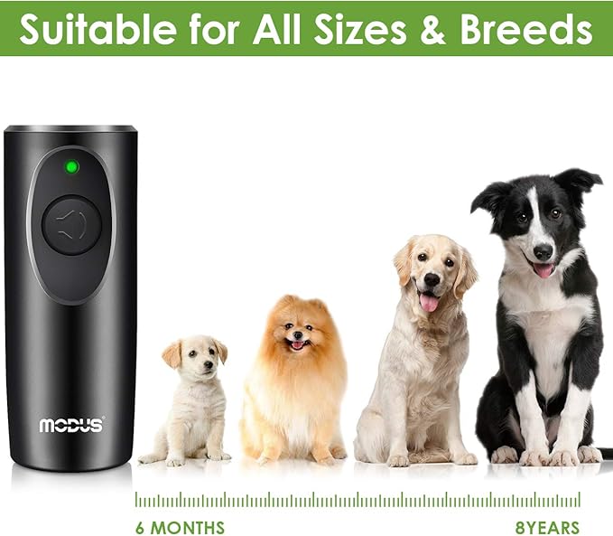 MODUS Anti Barking Device, Dog Barking Deterrent Devices,Dog Trainer,16.4 Ft Large Control Range,Safe to Use,Indoor & Outdoor,Battery Included