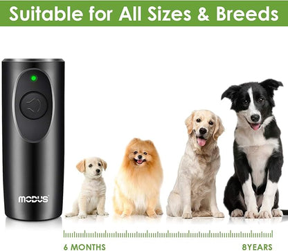 MODUS Anti Barking Device, Dog Barking Deterrent Devices,Dog Trainer,16.4 Ft Large Control Range,Safe to Use,Indoor & Outdoor,Battery Included