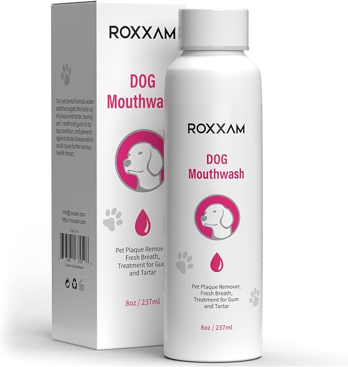 Dog Mouthwash: Advanced Dental Care Water Additive for Dogs | Keep Dog Breath Fresh and Teeth Clean | Supports Gum Health | Eliminates Bad Breath, Whitens Teeth, Prevents Cavities