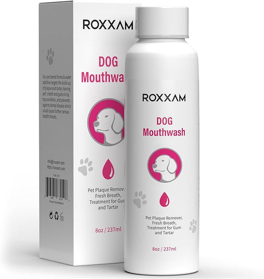 Dog Mouthwash: Advanced Dental Care Water Additive for Dogs | Keep Dog Breath Fresh and Teeth Clean | Supports Gum Health | Eliminates Bad Breath, Whitens Teeth, Prevents Cavities