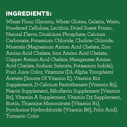 Greenies Teenie Natural Sweet Potato Flavor Dental Dog Treats, 12 oz., Count of 43