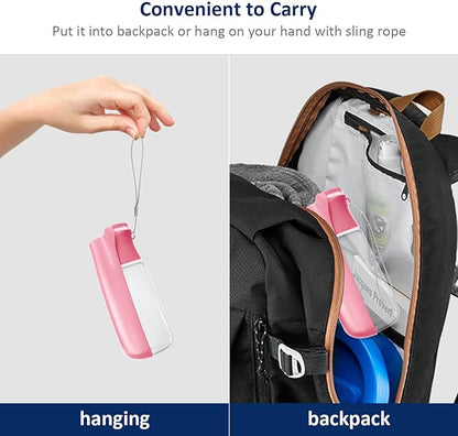 WePet Foldable Portable Dog Water Bottle Puppy Water Dispenser with Drinking Feeder, 19 OZ, High-temperature Resistant Leak Proof for Pets Outdoor Walking, Hiking, Travel, Food Grade Plastic BPA Free