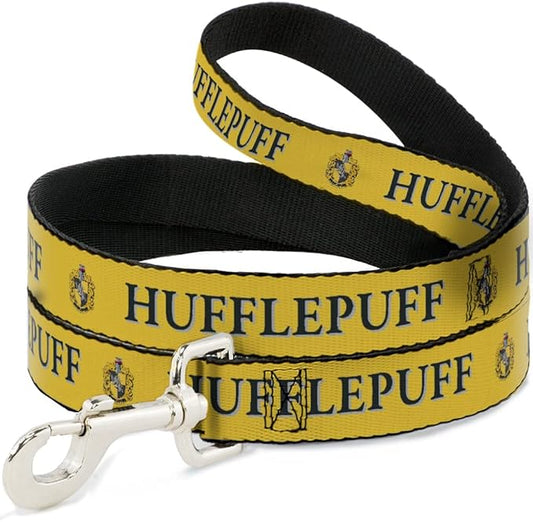 Dog Leash Harry Potter Hufflepuff Crest Yellow Black 4 Feet Long 1.0 Inch Wide