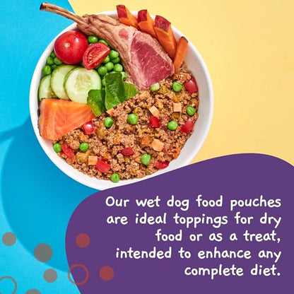 MOOCHIE Home Cooked Superfood Natural Wet Dog Food Recipe - Joint & Bone - Made with Lamb, Sweet Potato and Spinach - No Added Preservatives or Artificial Flavoring - 9 oz x 6 Pouches