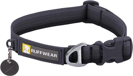 Ruffwear, Front Range Dog Collar, Durable and Comfortable Collar for Everyday Use, Basalt Gray, 20"-26"