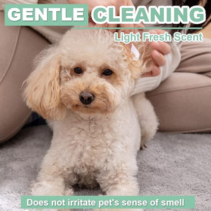Air Jungles 3in1 Pet Wipes for Dogs and Cats 100 Count, 8" x 10" Extra Large Hypoallergenic Cleaning, Grooming, Deodorizing Wipes for Pets Paws Body Face Ear Butt