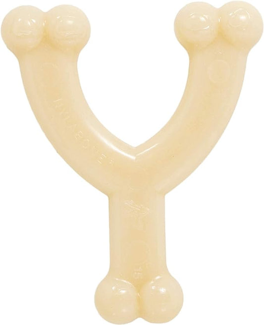 Nylabone Power Chew Wishbone Chew Toy for Dogs, Indestructible Chew Toys for Aggressive Chewers, Original Flavor, Small up to 25 lbs. (1 Count)