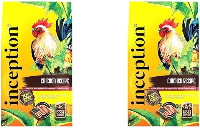 Inception® Dry Dog Food Chicken Recipe – Complete and Balanced Dog Food – Meat First Legume Free Dry Dog Food – 4 lb. Bag (Pack of 2)