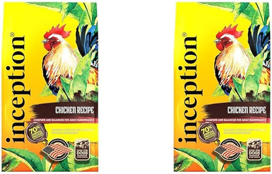 Inception® Dry Dog Food Chicken Recipe – Complete and Balanced Dog Food – Meat First Legume Free Dry Dog Food – 4 lb. Bag (Pack of 2)