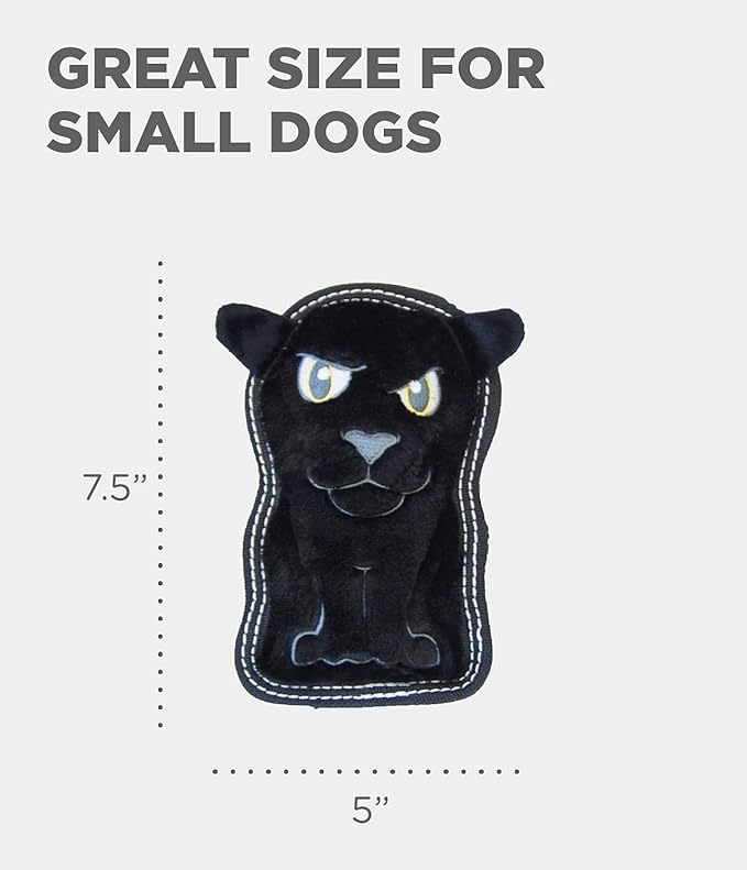Outward Hound Tough Seamz Panther Plush Dog Toy, Small