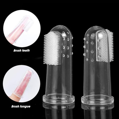 SourceTon Set of 15, Pet Toothbrush Set, 5 Dual Headed Toothbrush Dog Toothbrush and 10 Finger Toothbrush, for Dental Care of Dog & Cat