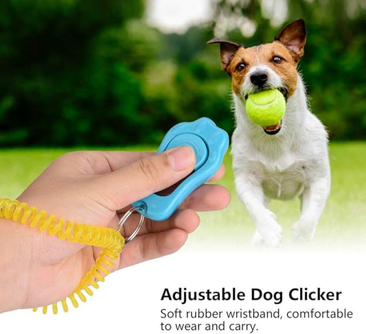 Zerodis Dog Training Clicker with Wrist Strap, Adjustable 3-Level Sound Universal Animal Clickers for Pet Dog Cat Behavioral Training (blue)