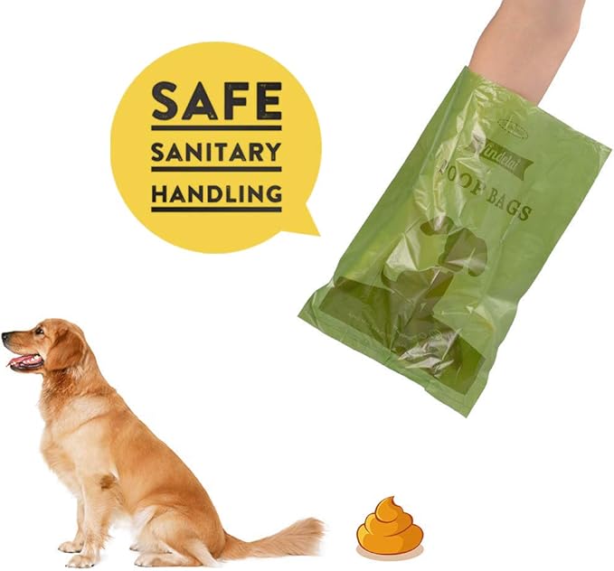 Dog Poop Bag Biodegradable Scented: Leak Proof Dog Waste Bags With 1 Dispenser, Eco-Friendly Poop Bags 18 Rolls Refills -450 Counts